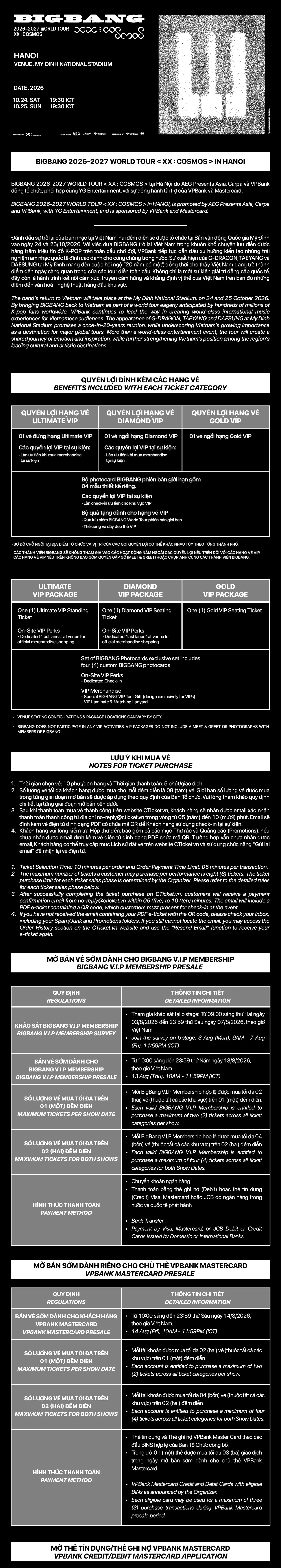BIGBANG 2026 World Tour in Hanoi - Banner 1