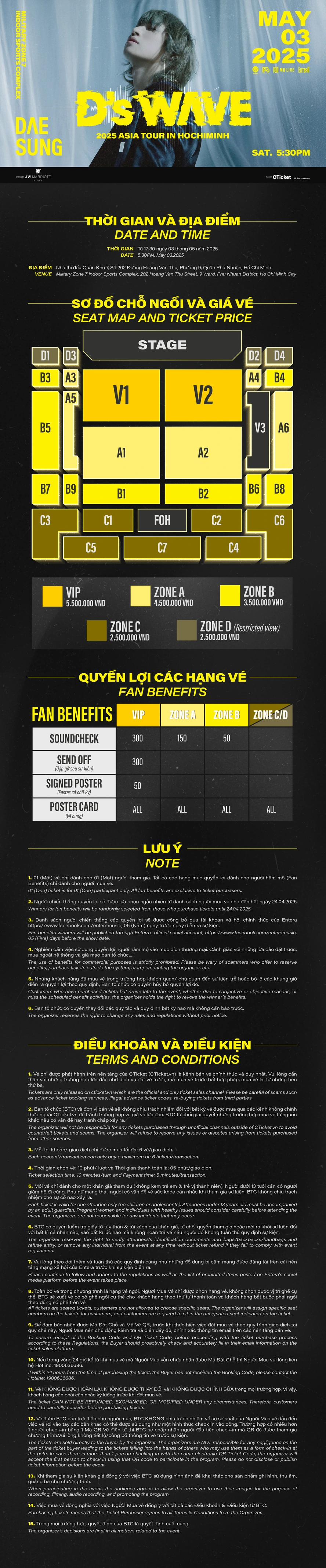 DAESUNG 2025 ASIA TOUR: Ds WAVE IN HOCHIMINH | CTicket