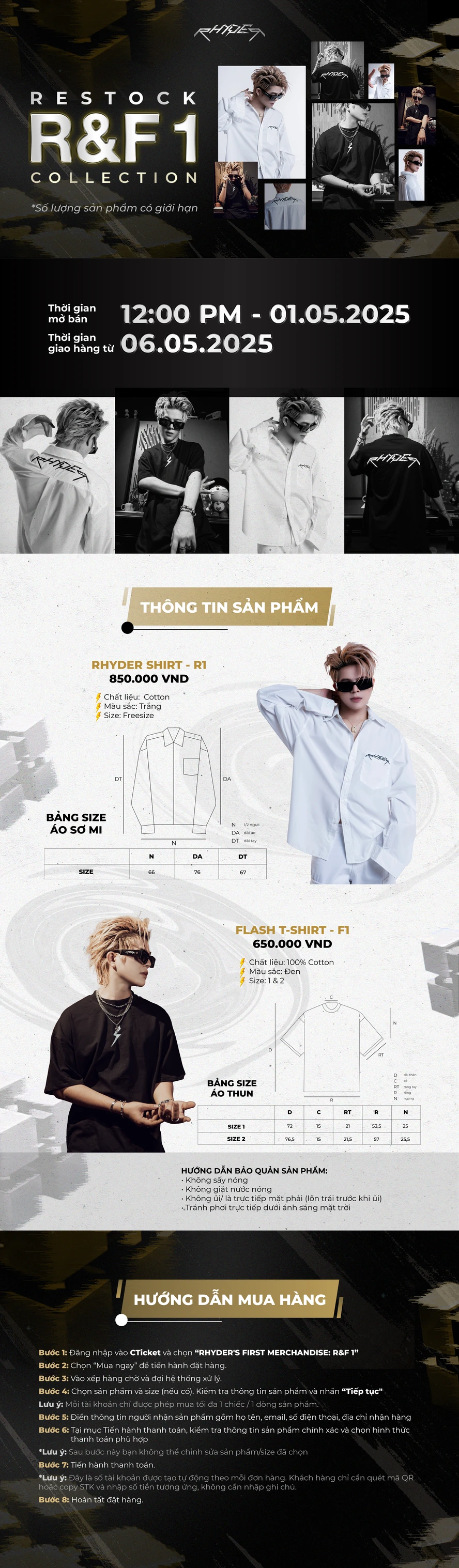 [RESTOCK] RHYDERs First Merchandise: R&F 1 | CTicket